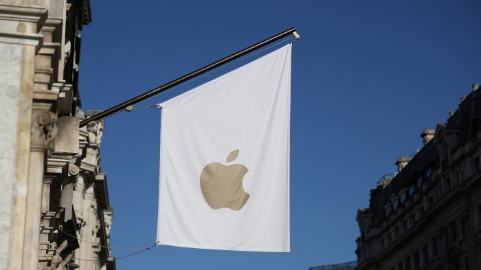 A view of a signage outside an Apple store in London, Britain, October 11, 2024. REUTERS/Mina Kim