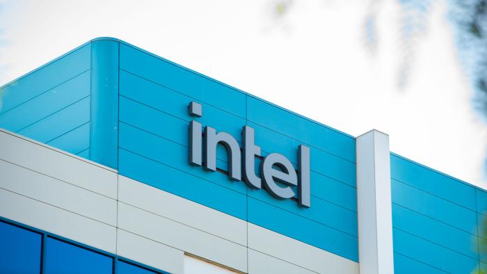 02 October 2024, USA, Santa Clara: The Intel logo can be seen at the headquarters of the chip company. Photo: Andrej Sokolow/dpa (Photo by Andrej Sokolow/picture alliance via Getty Images)